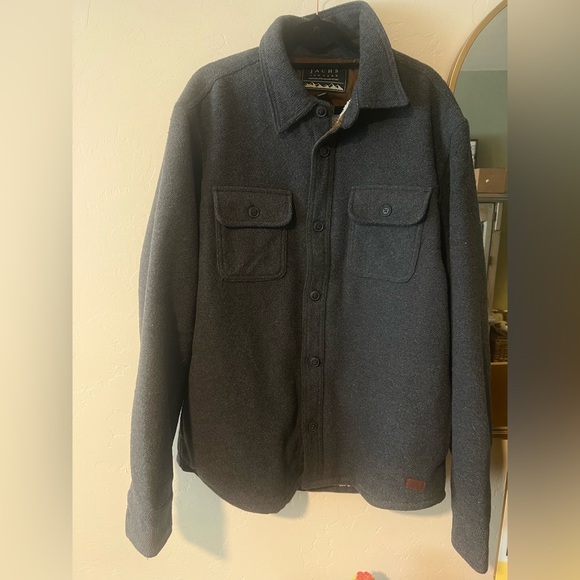 Jachs Other - Jachs New York Men's Grey Sherpa Lined Wool Blend Shirt Jacket
Size L